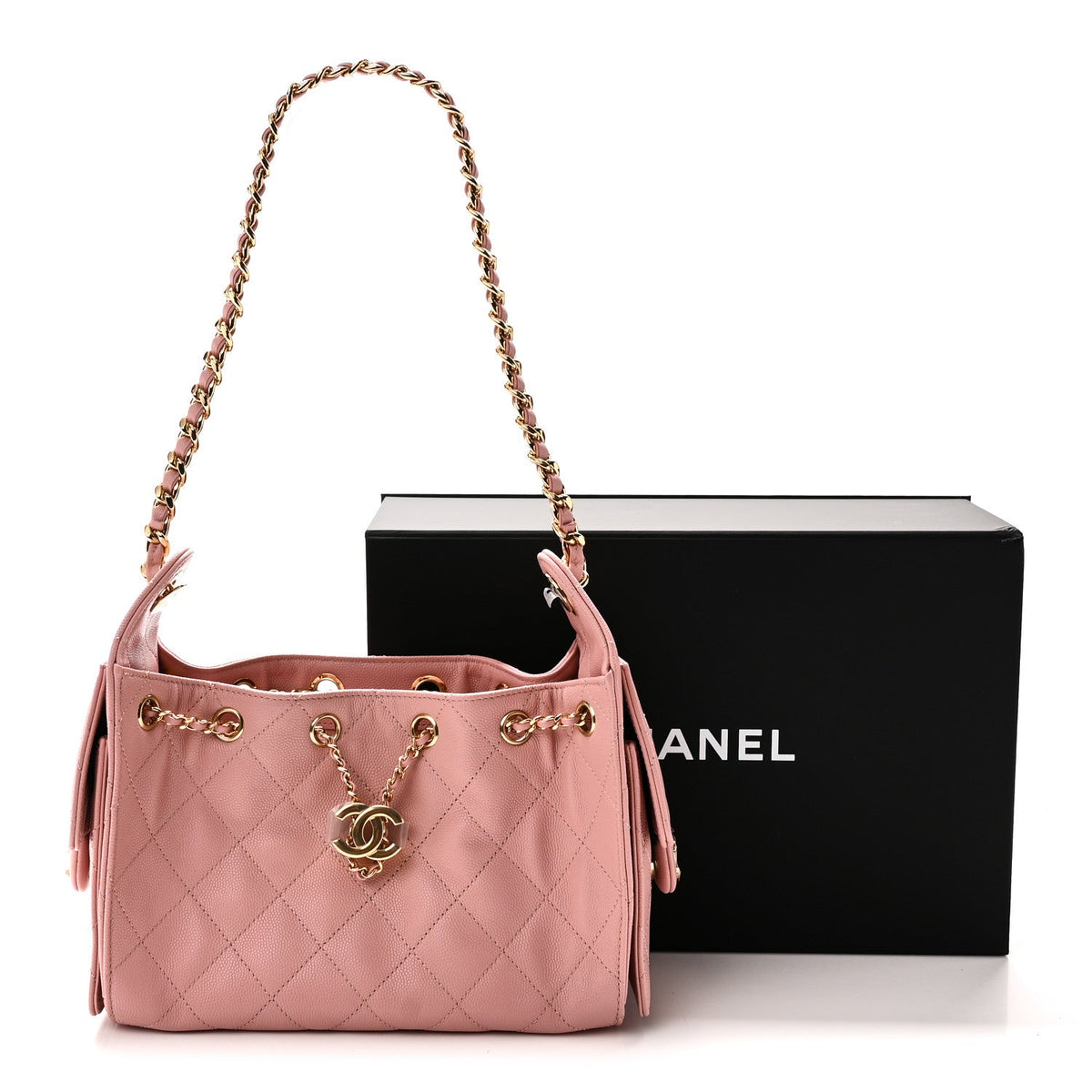 Caviar Quilted Mini Chanel 25 Handbag Pink