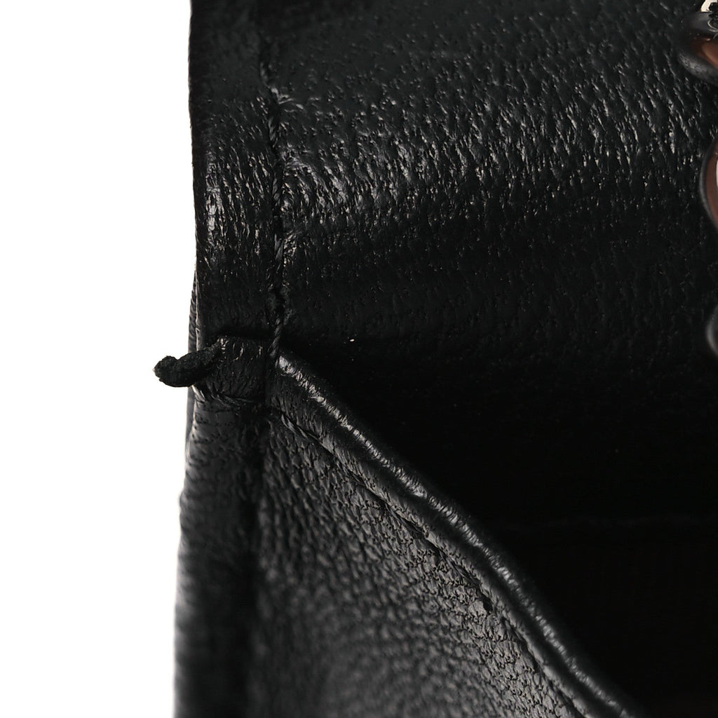 Lambskin Quilted Wallet On Chain WOC Black