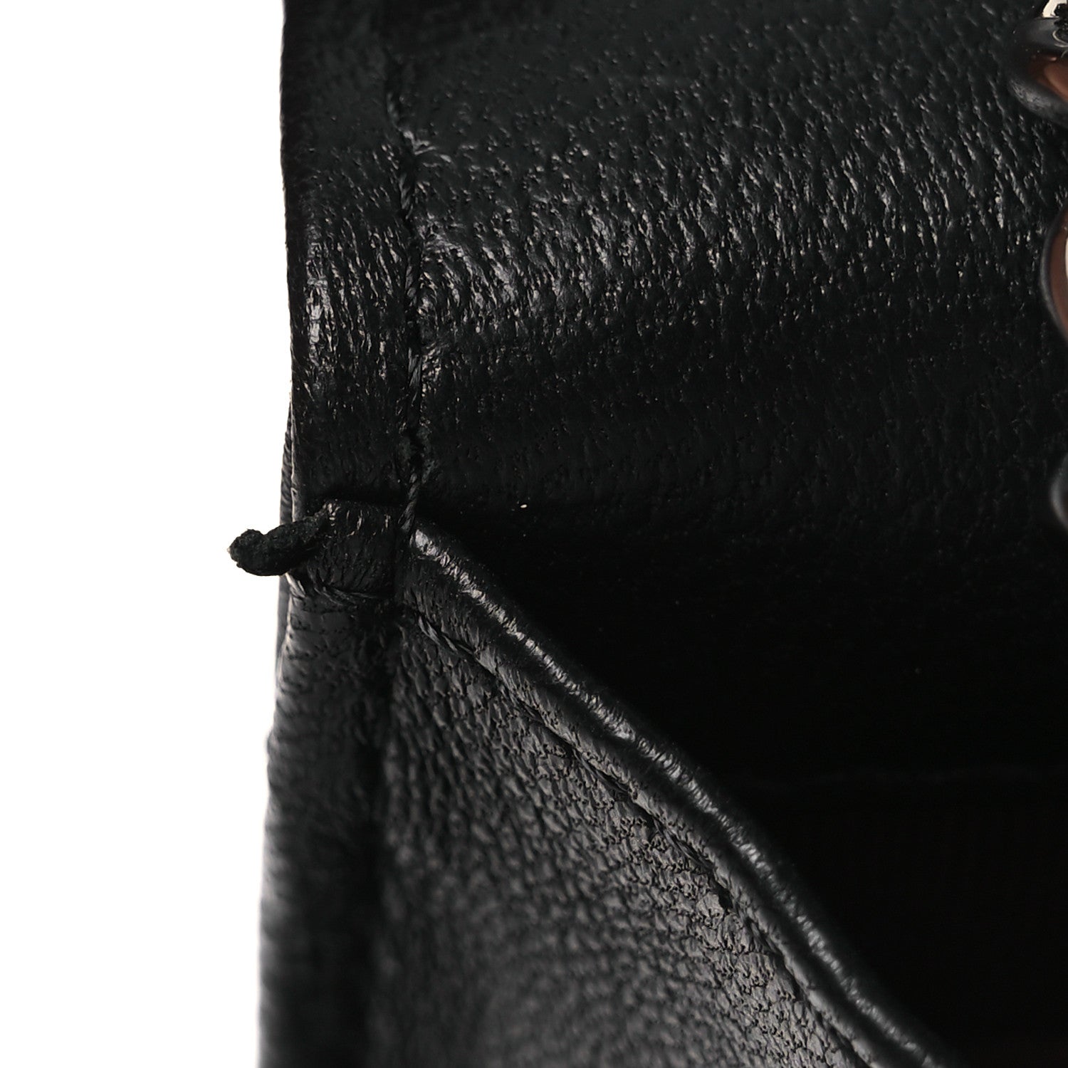 Lambskin Quilted Wallet On Chain WOC Black