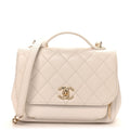 Caviar Quilted Medium Business Affinity Flap White