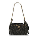Tweed Quilted Mini Chanel 25 Handbag Black Ivory