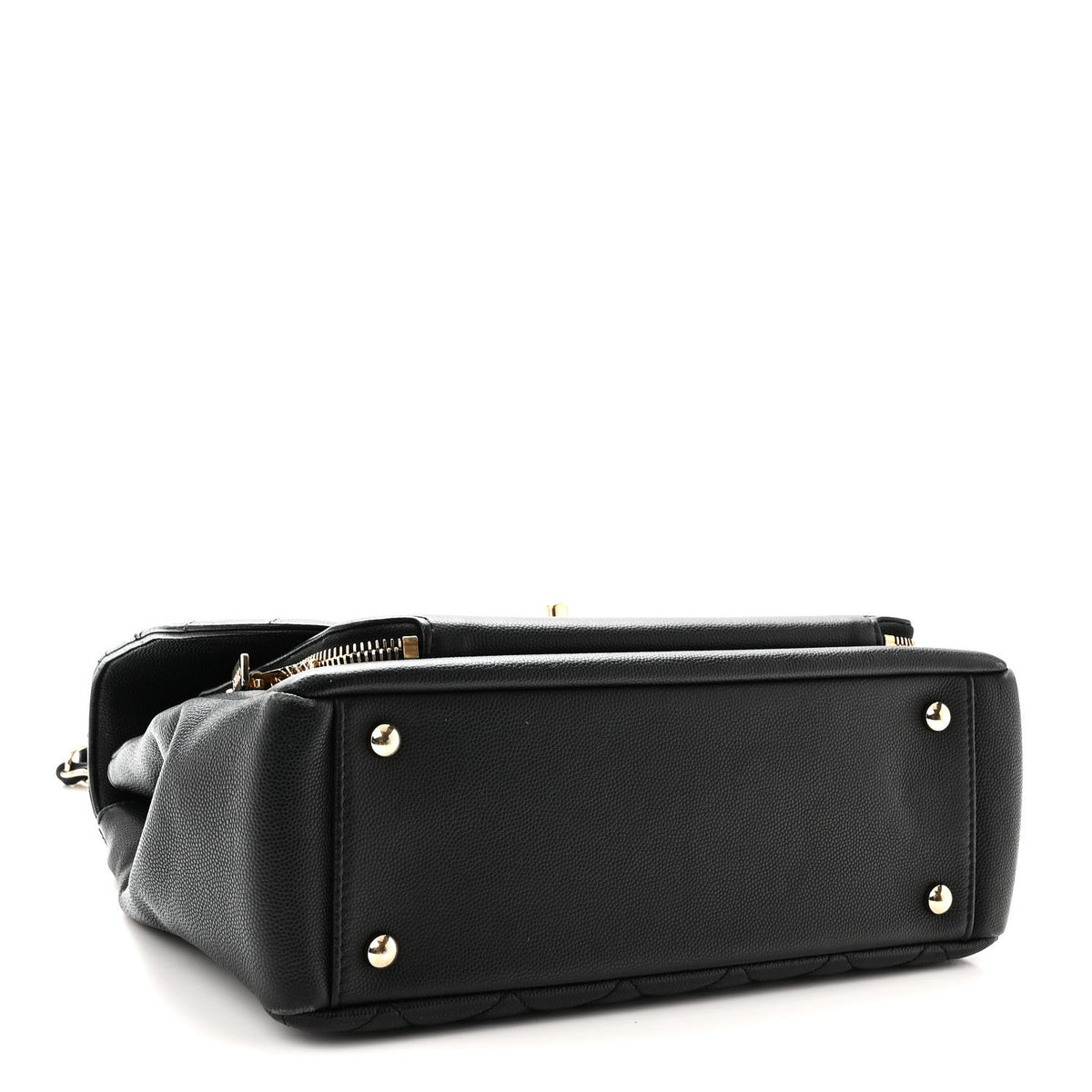 Caviar Quilted Large Business Affinity Flap Black Black