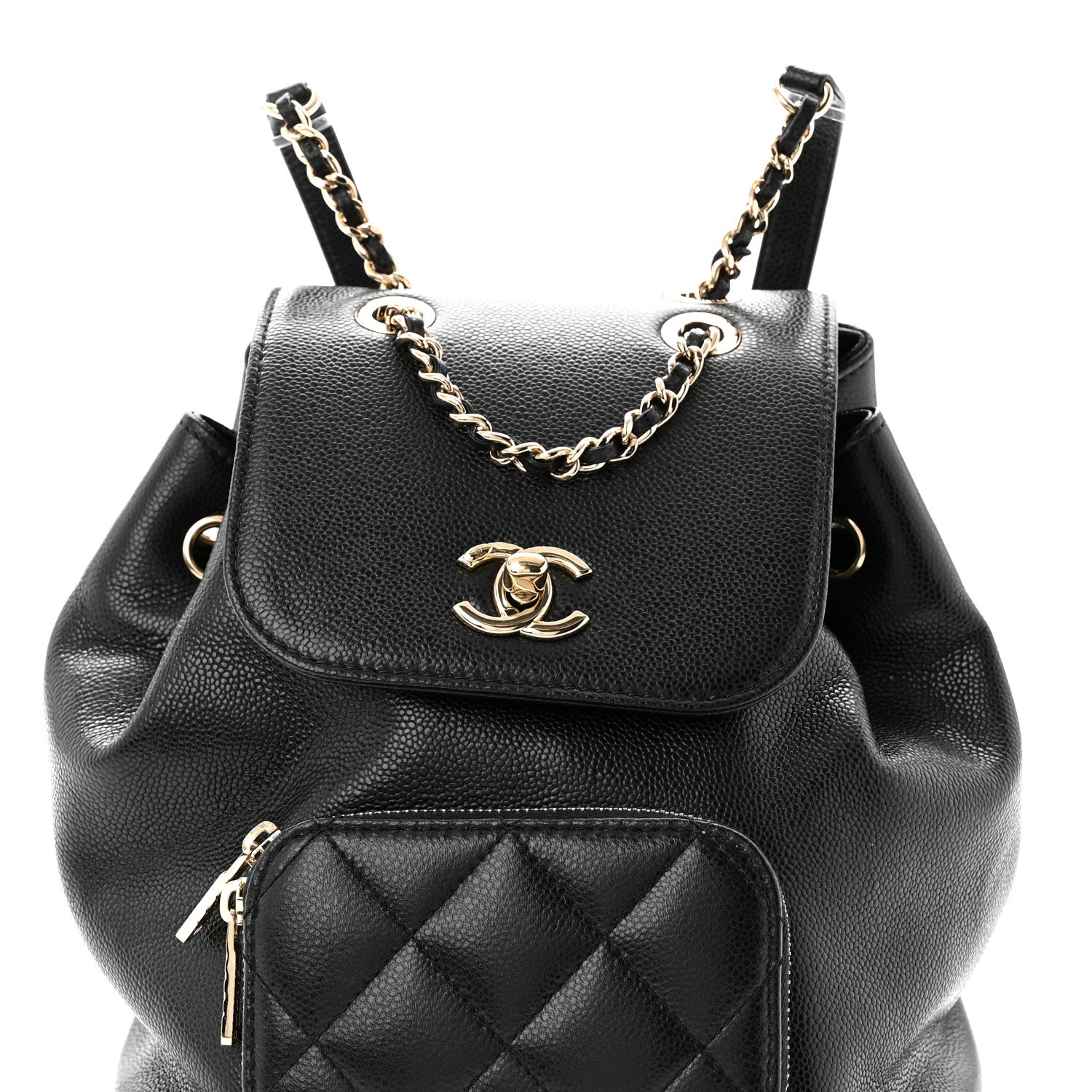 Caviar Quilted Mini Business Affinity Backpack Black