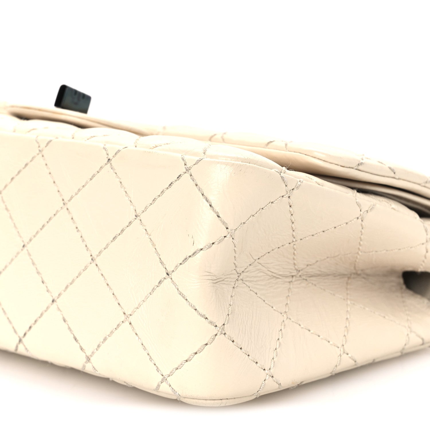 Aged Calfskin Quilted 2.55 Reissue 225 Flap White