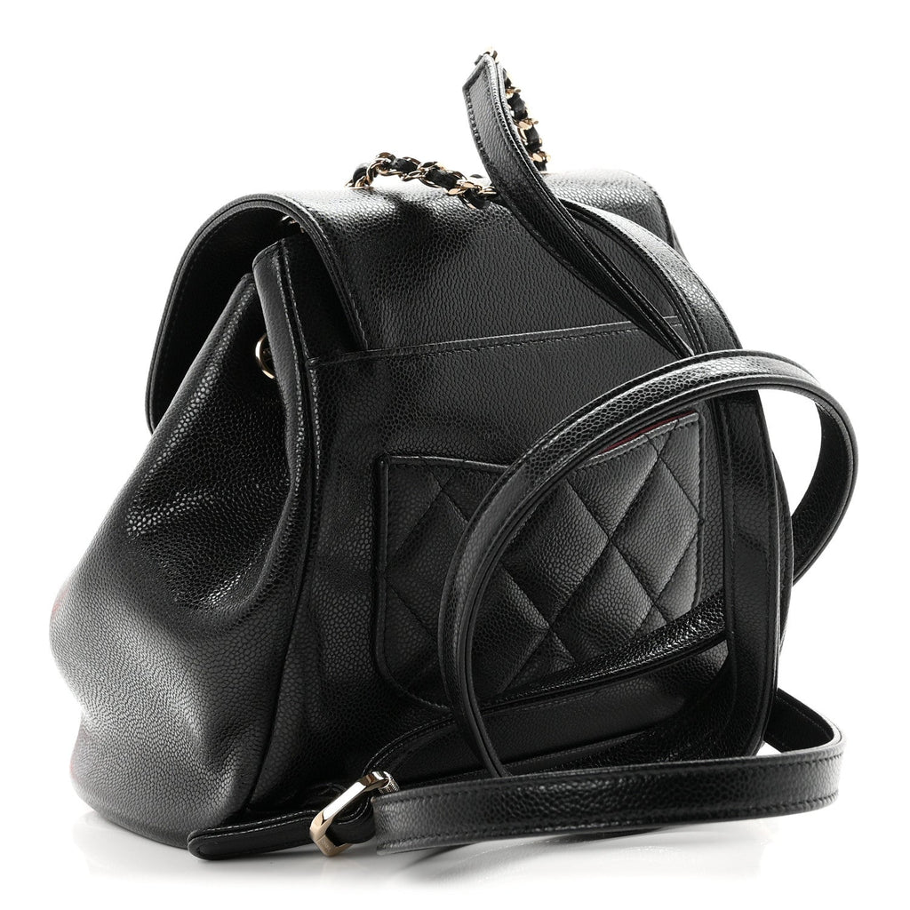 Caviar Quilted Mini Business Affinity Backpack Black