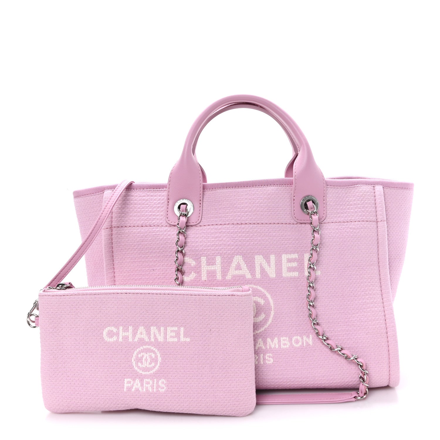Mixed Fibers Small Deauville Tote Dark Pink