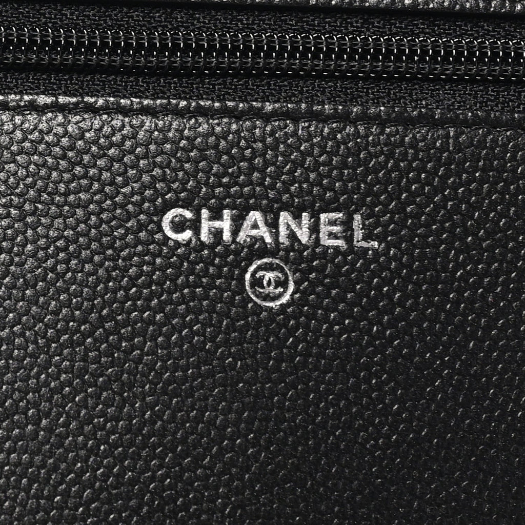 Caviar Quilted Boy Wallet On Chain WOC So Black