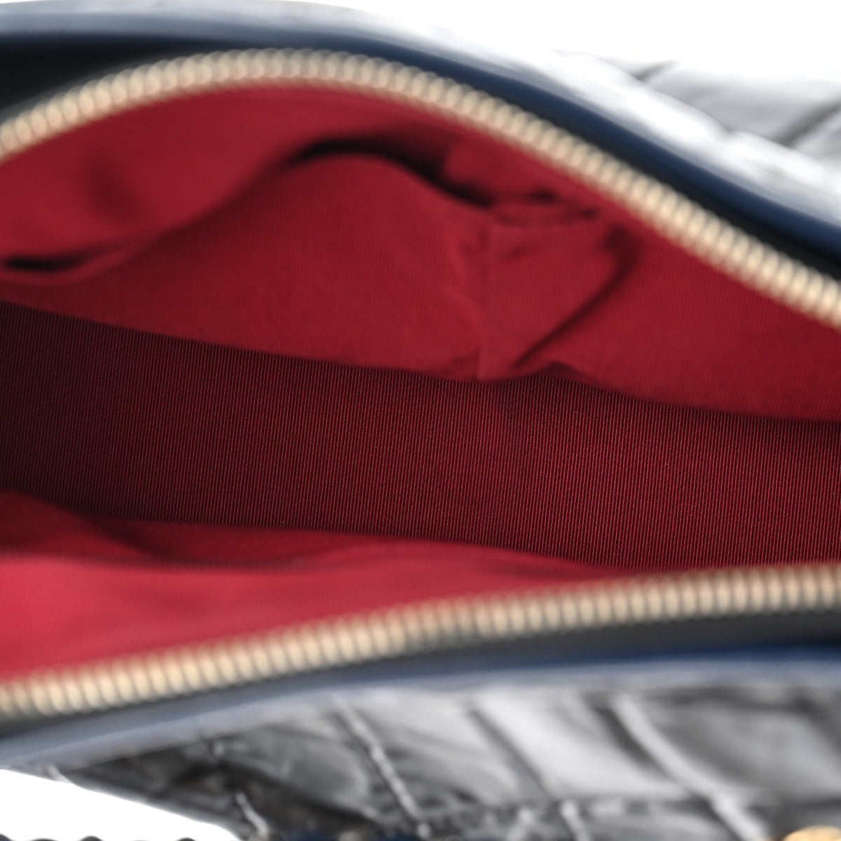 Aged Calfskin Quilted Medium Gabrielle Hobo Black Navy