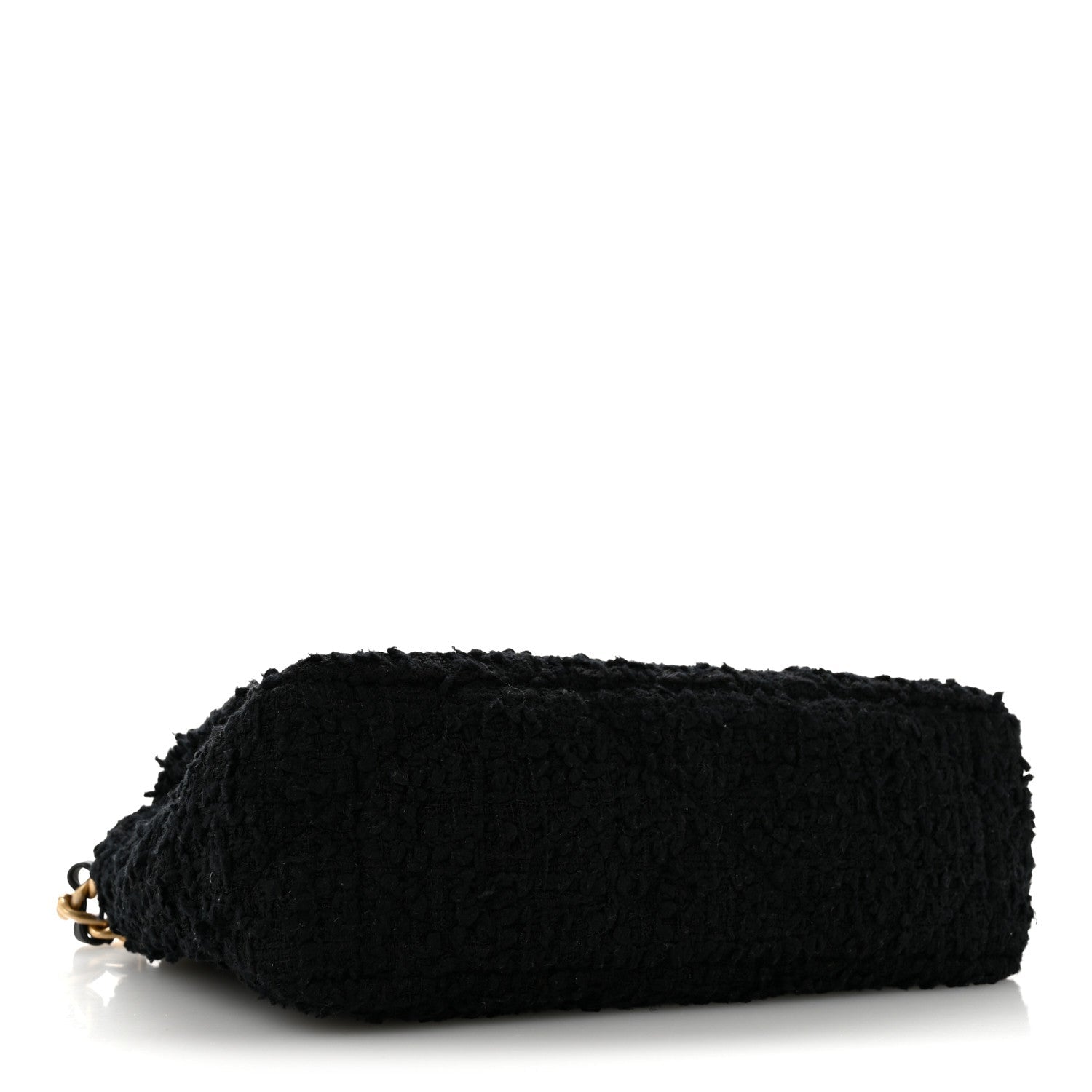 Tweed Quilted Medium Chanel 19 Flap Black