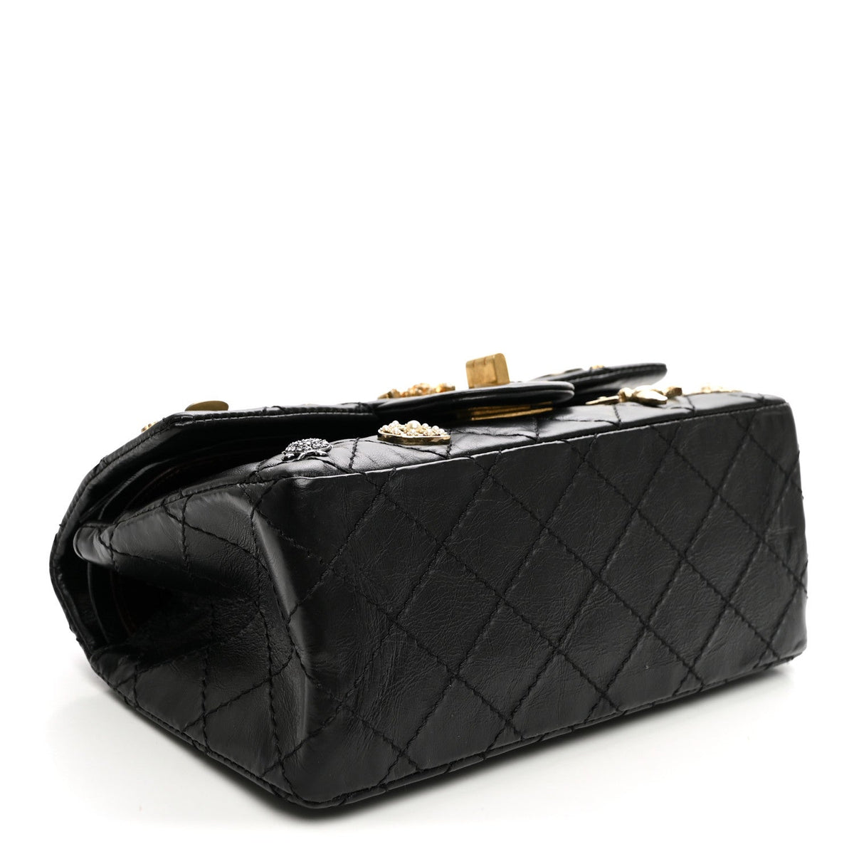 Aged Calfskin Lucky Charms 2.55 Reissue 224 Flap Black