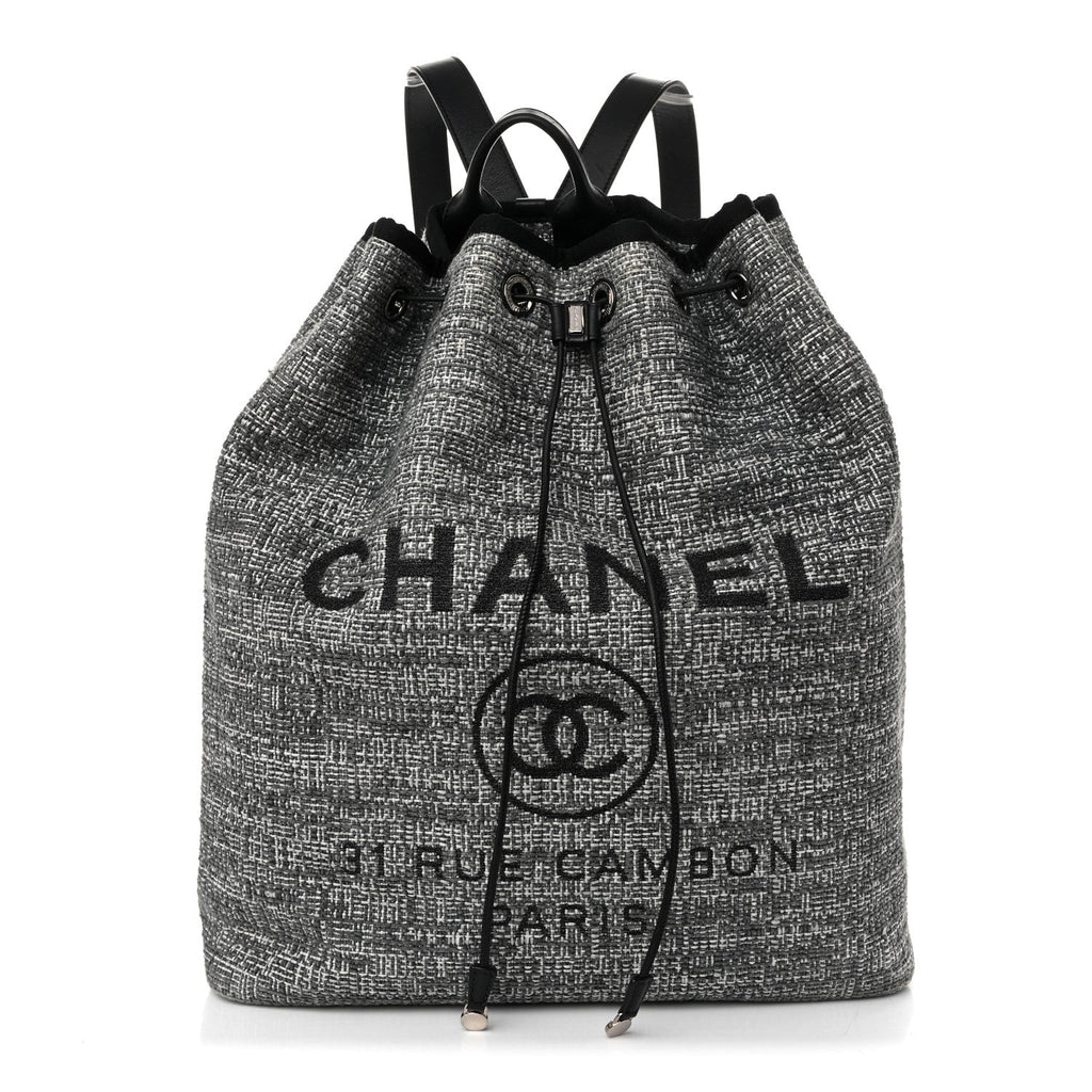 Canvas Large Deauville Backpack Charcoal