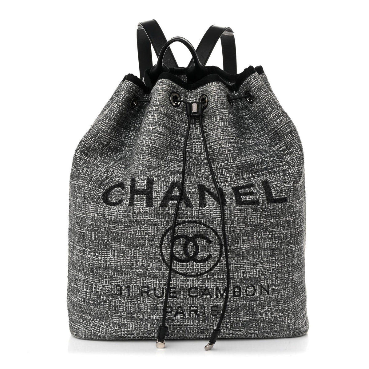 Canvas Large Deauville Backpack Charcoal