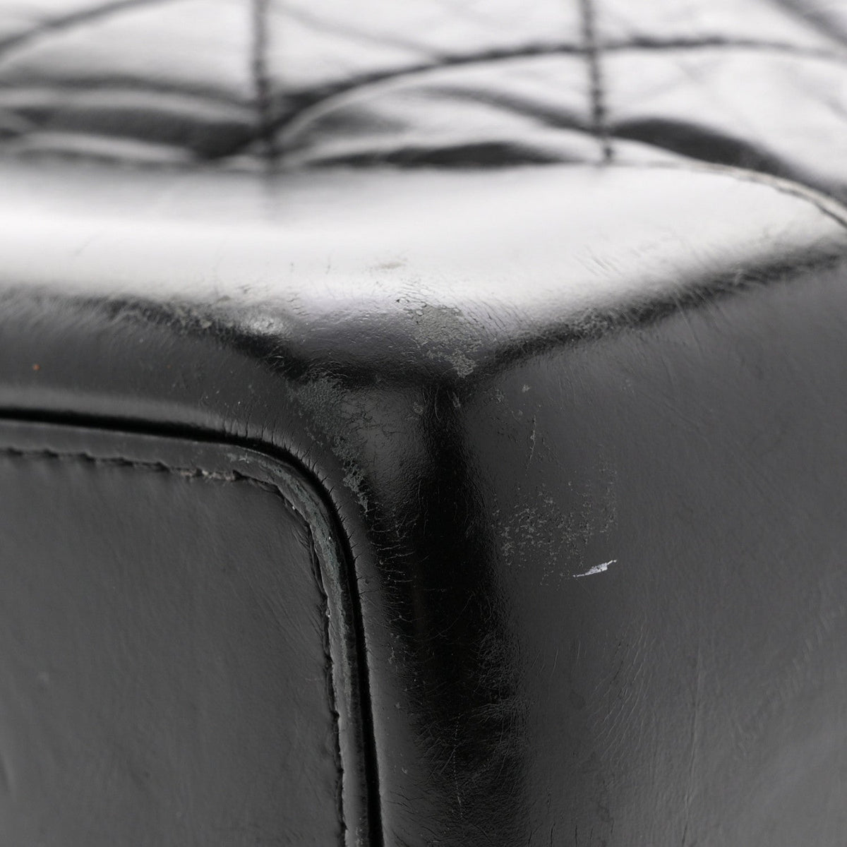 Aged Calfskin Quilted Small Gabrielle Backpack Black