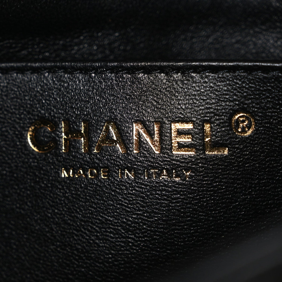 Lambskin Quilted Mini Square Flap Black