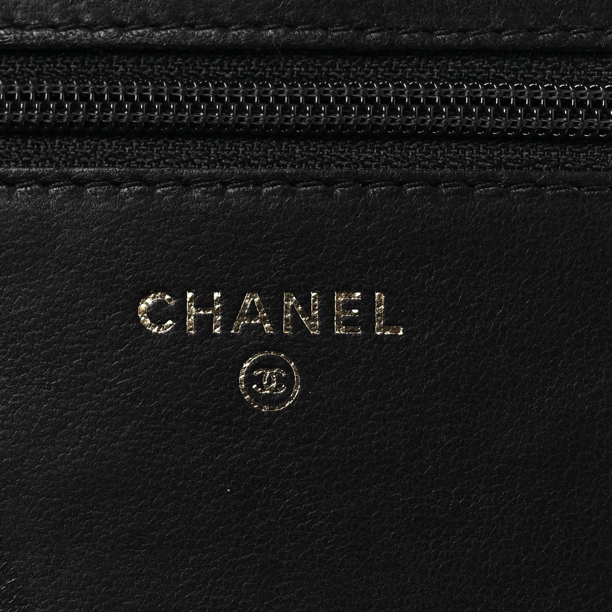 Lambskin Studded Wallet on Chain WOC Grey
