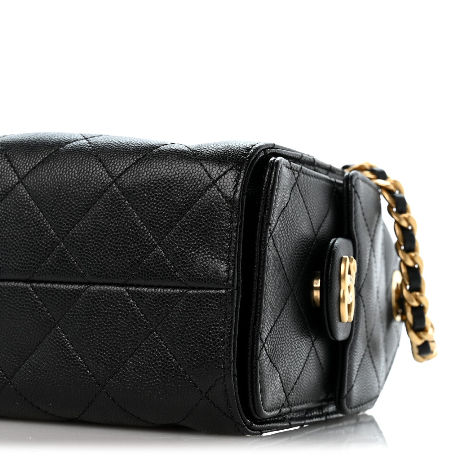 Caviar Quilted Mini Chanel 25 Handbag Black