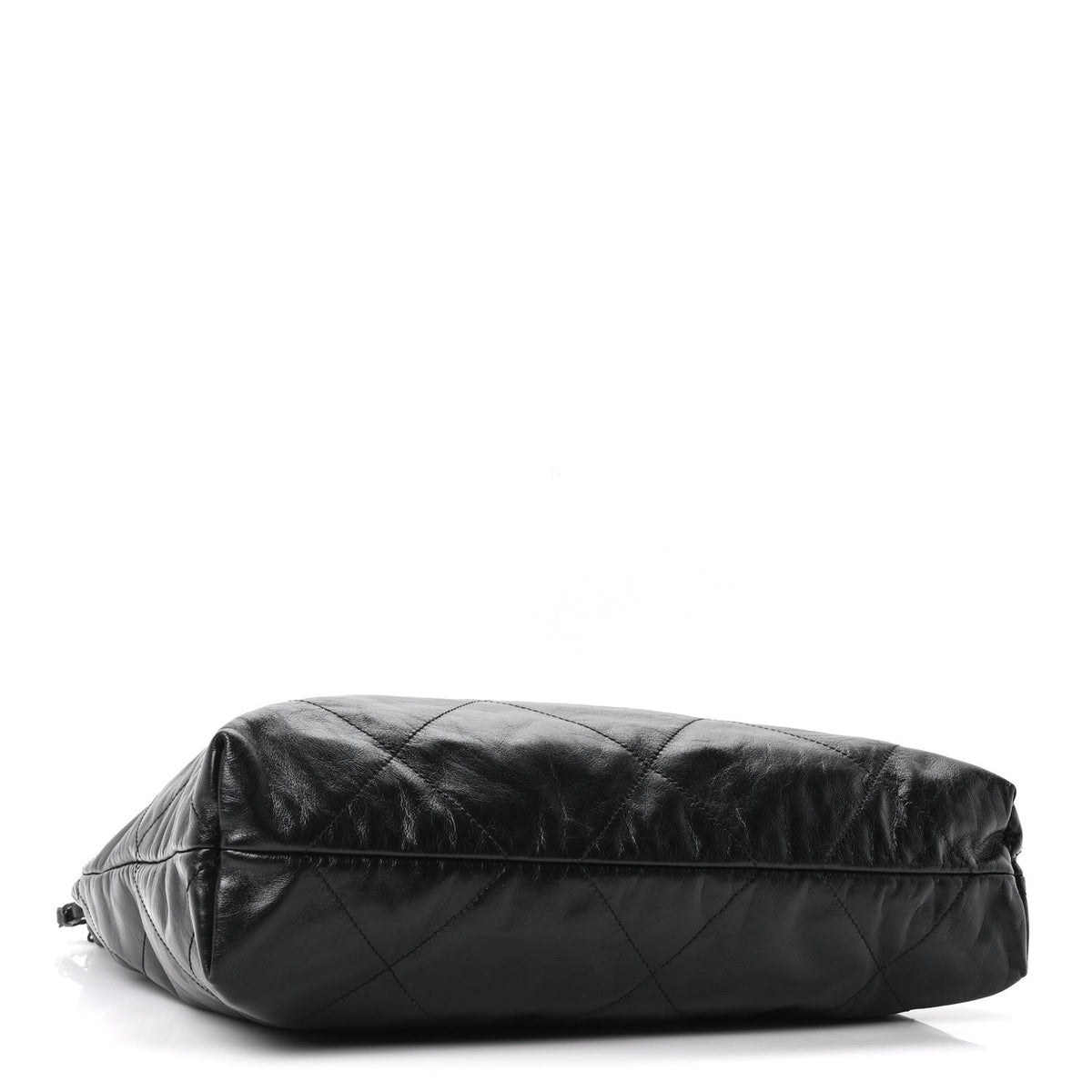 Shiny Calfskin Quilted Monochrome Small Chanel 22 Black