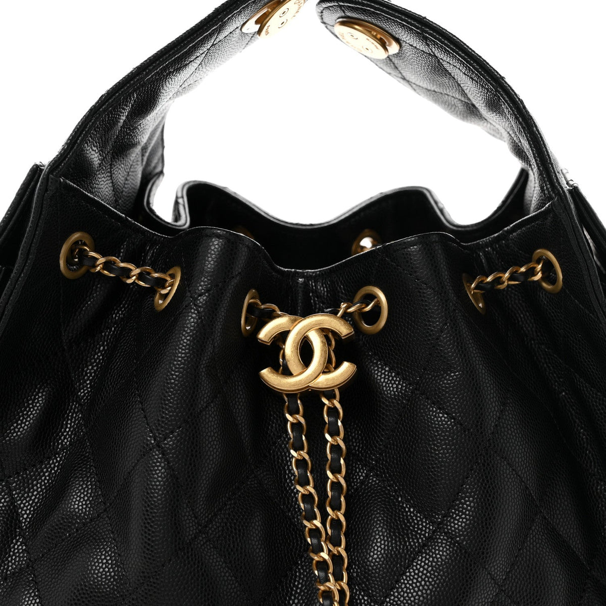 Caviar Quilted Small Chanel 25 Handbag Black