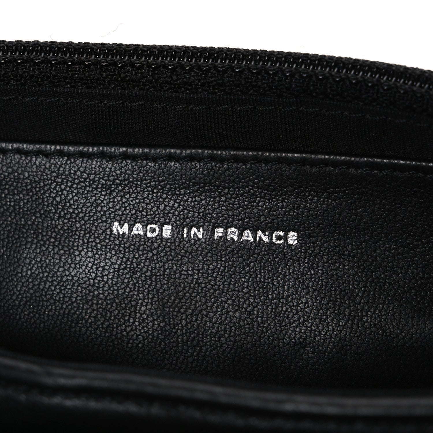 Lambskin Half Moon Wallet On Chain WOC Black