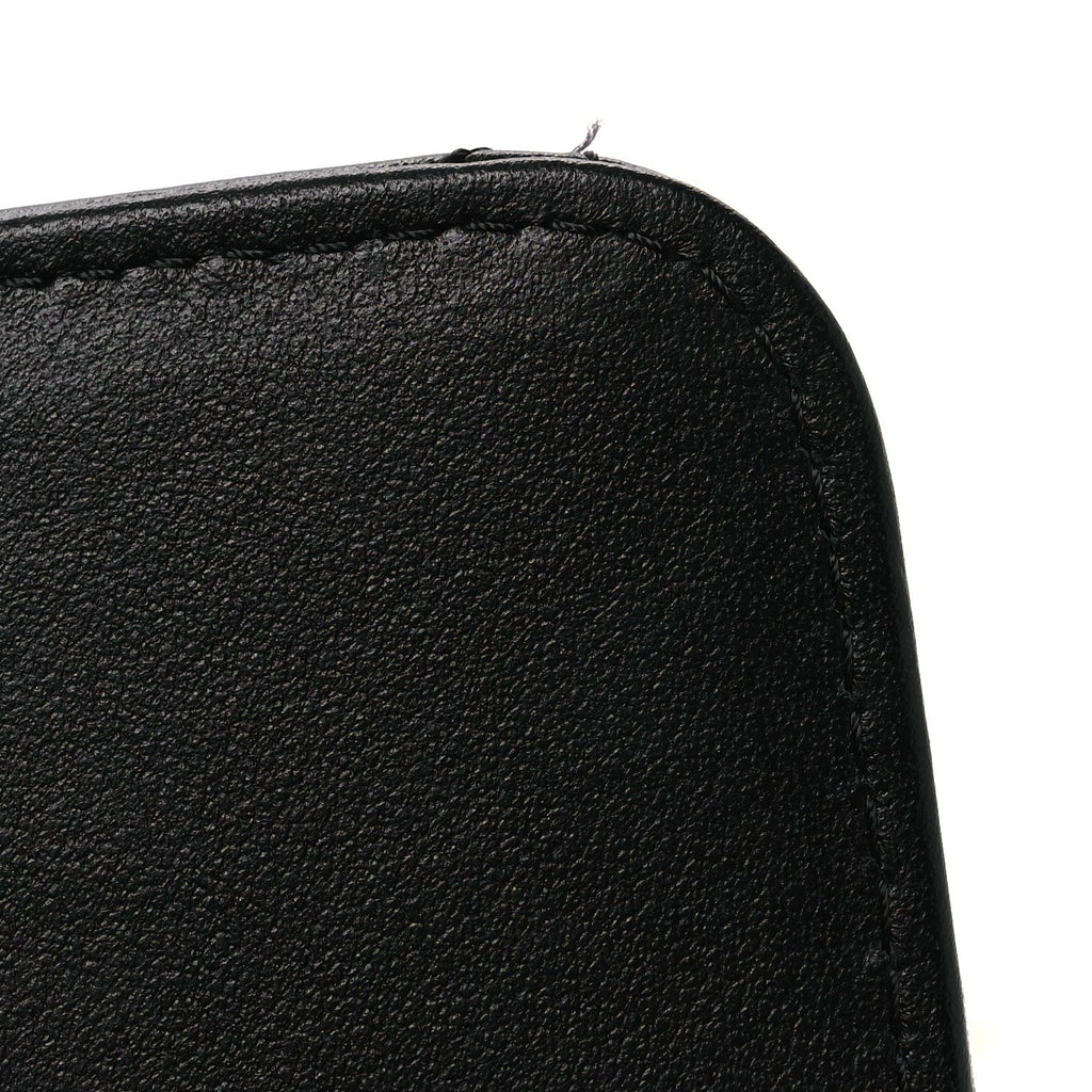 Calfskin Quilted Mini Maxi Pearls Wallet On Chain WOC Black