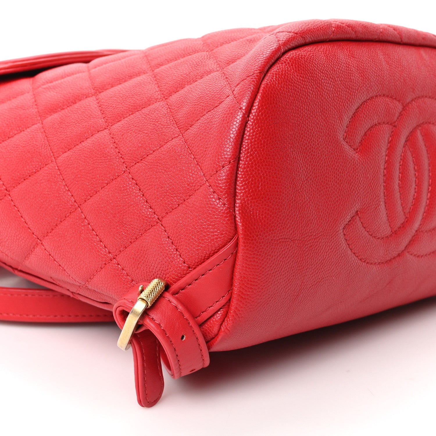 Caviar Quilted Filigree Backpack Red