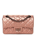Metallic Grained Calfskin Quilted 2.55 Reissue Mini Flap Copper Pink Copper Pink