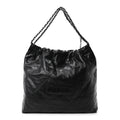 Shiny Calfskin Quilted Monochrome Small Chanel 22 Black