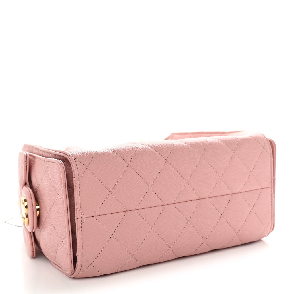 Caviar Quilted Mini Chanel 25 Handbag Light Pink