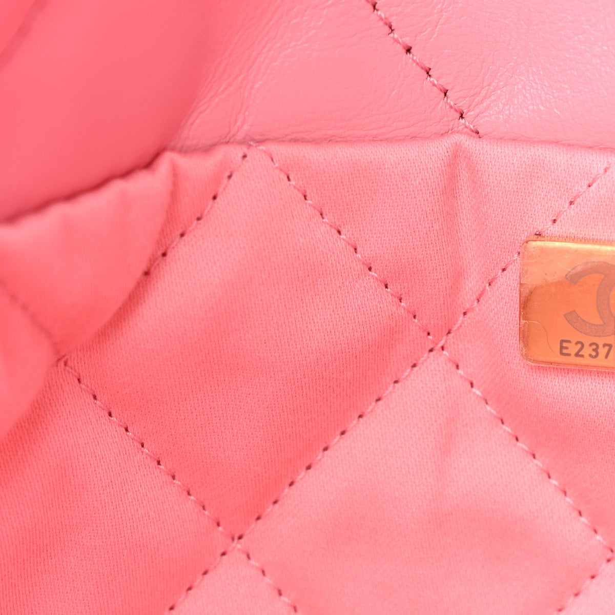 Shiny Calfskin Quilted Small Chanel 22 Dark Pink