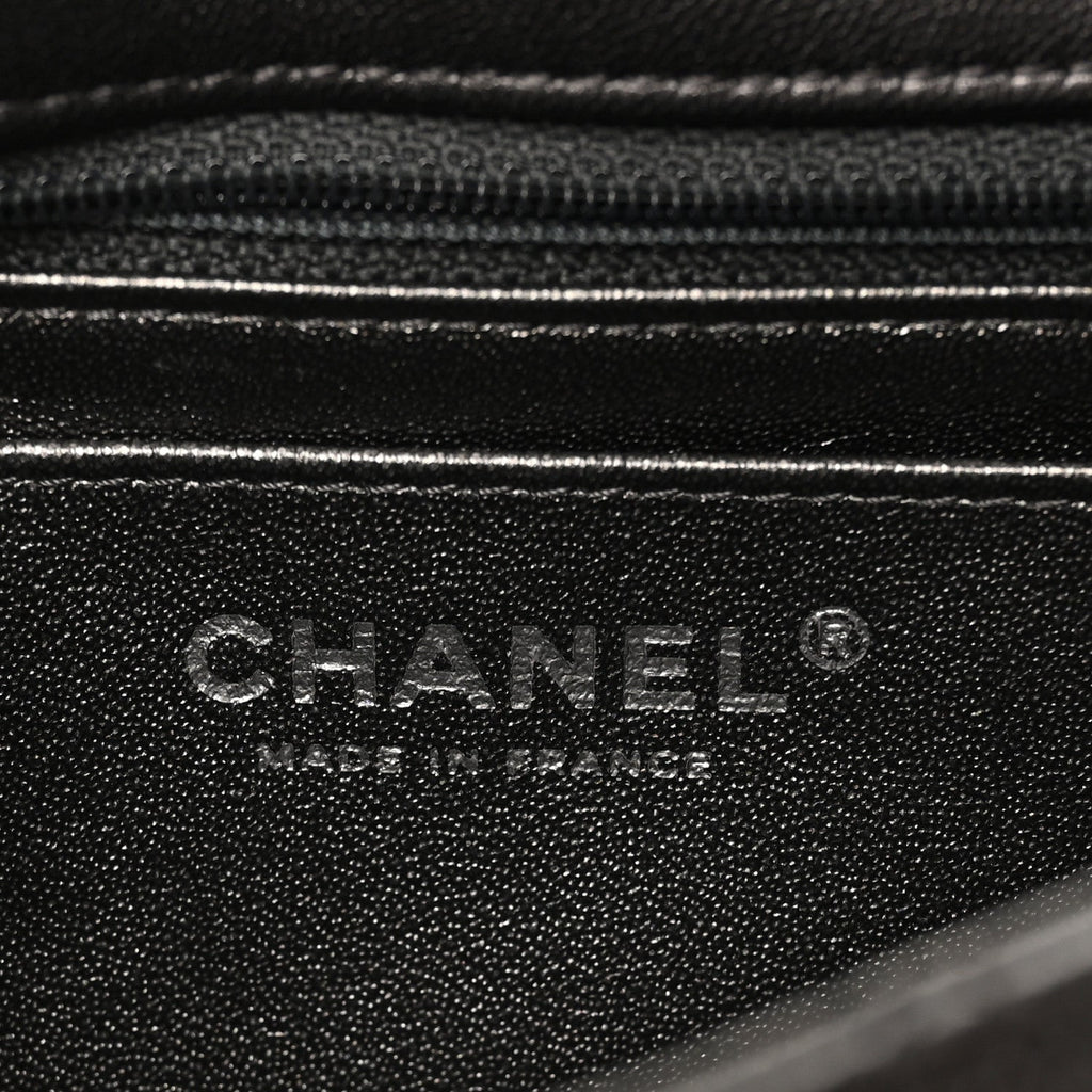 Metallic Sheepskin Quilted 2.55 Reissue Mini Flap Dark Silver