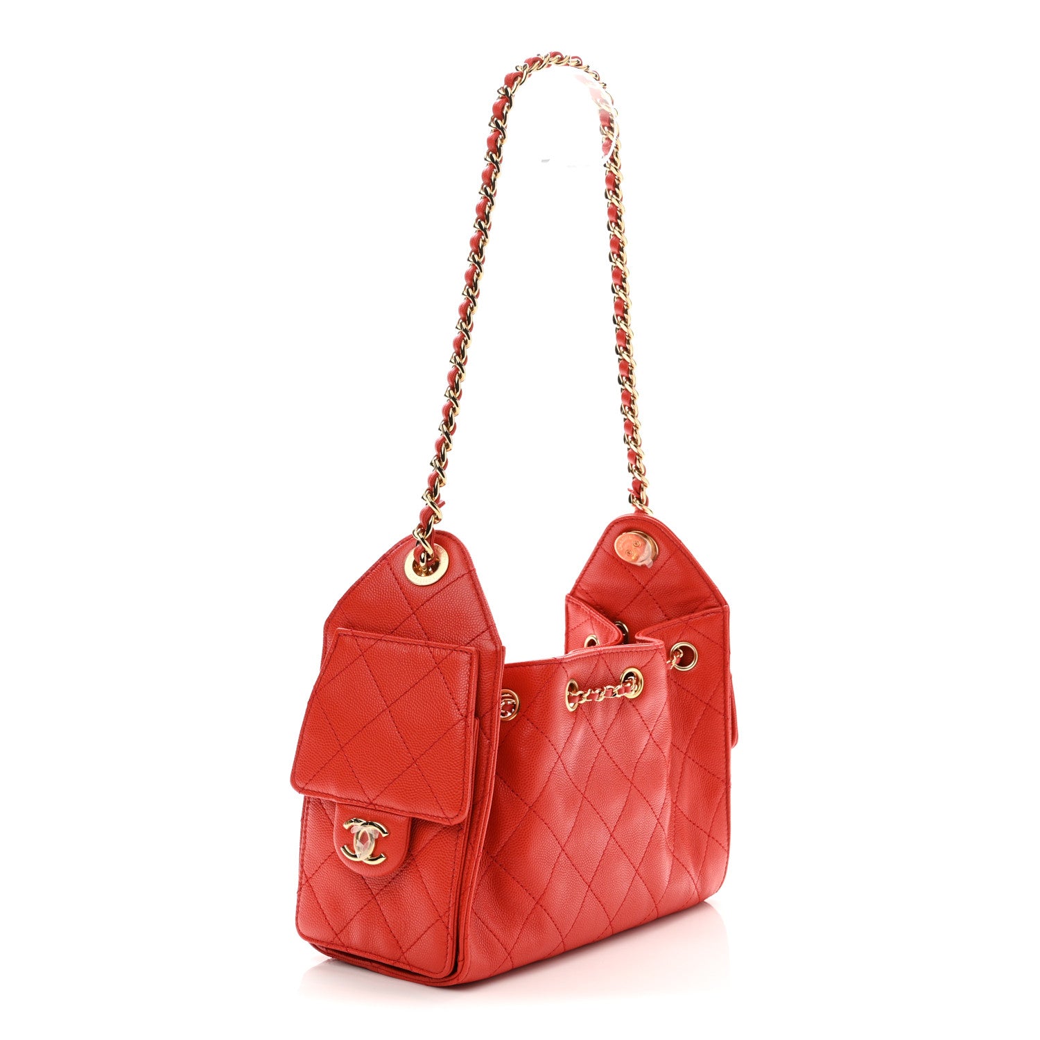 Caviar Quilted Mini Chanel 25 Handbag Red