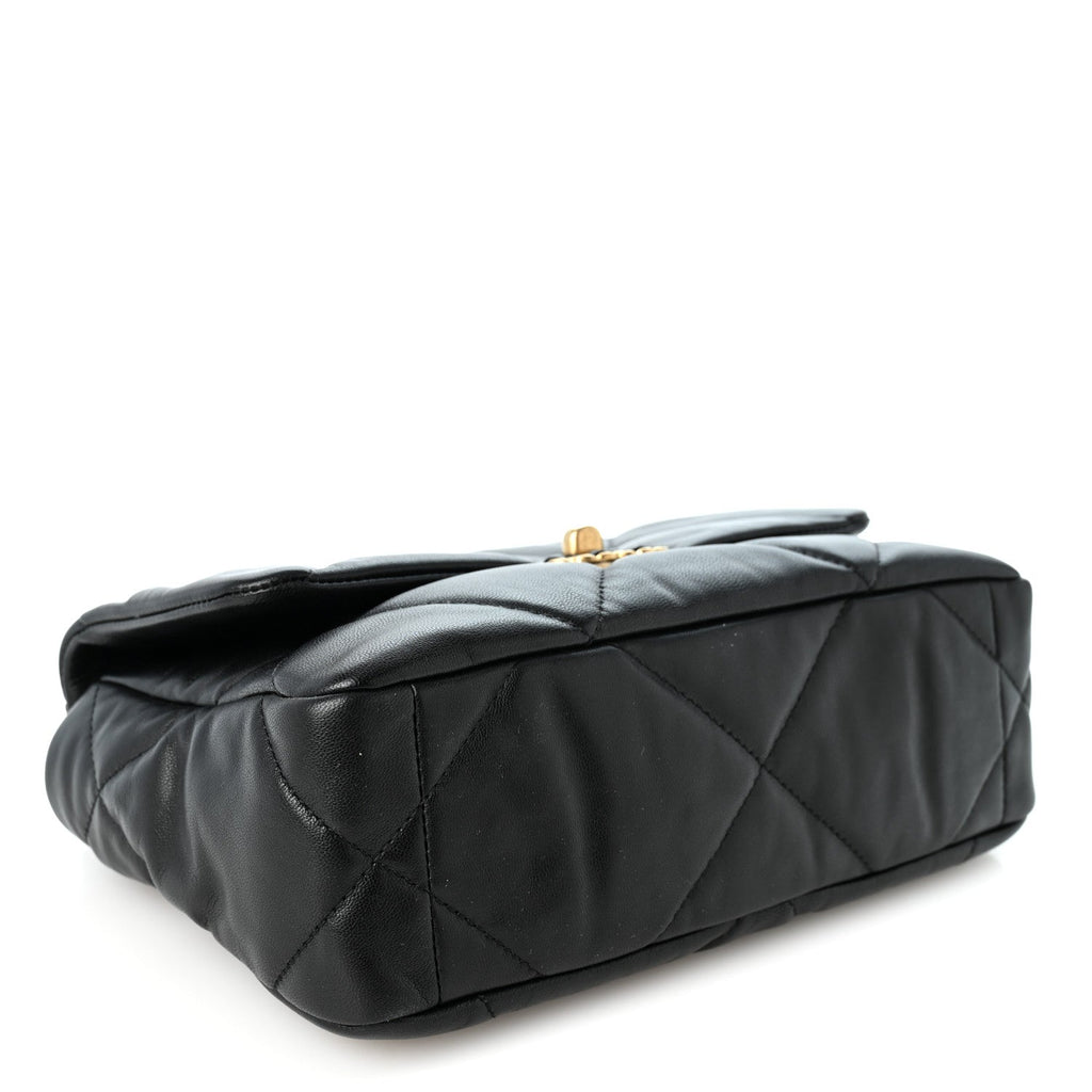 Lambskin Quilted Medium Chanel 19 Flap Black