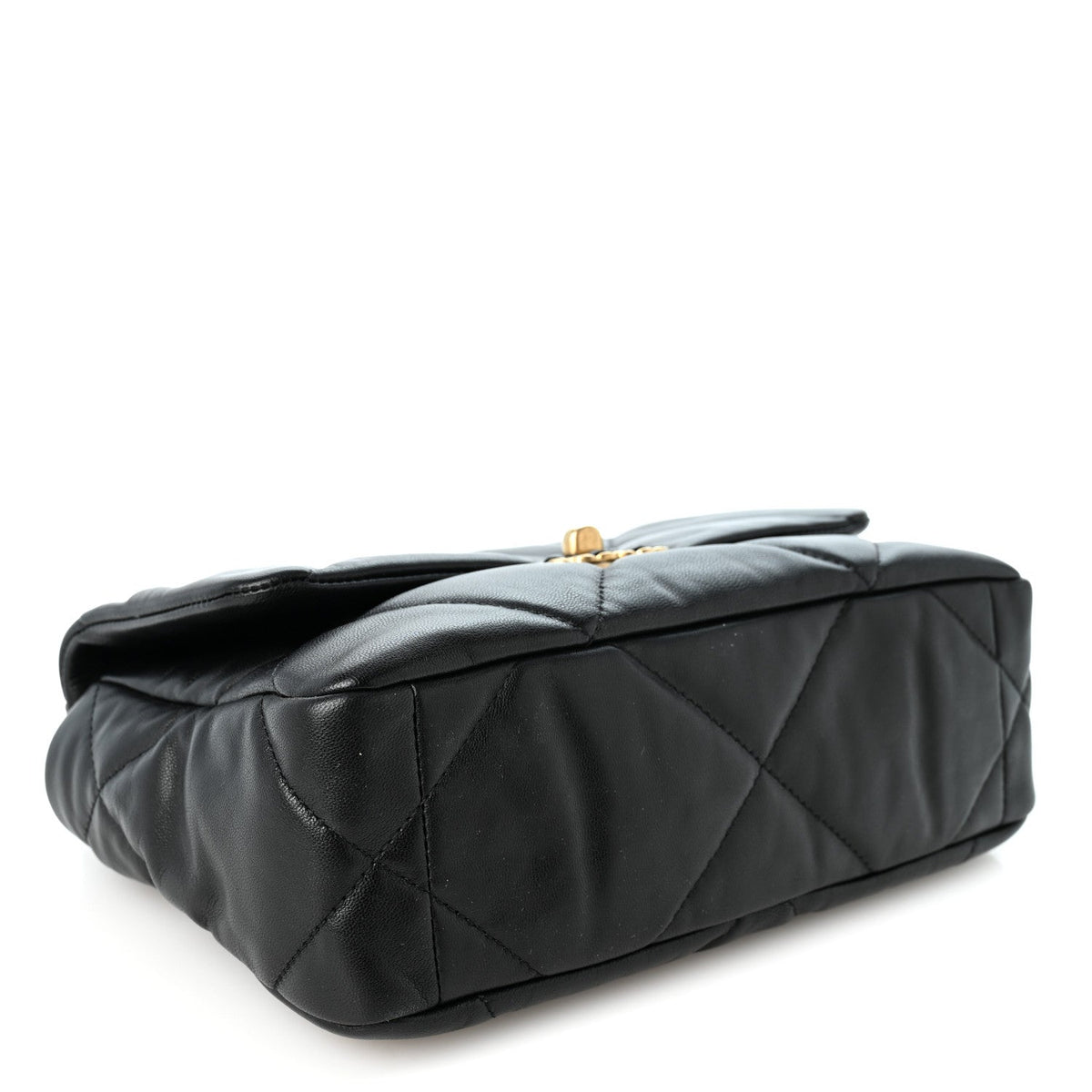 Lambskin Quilted Medium Chanel 19 Flap Black