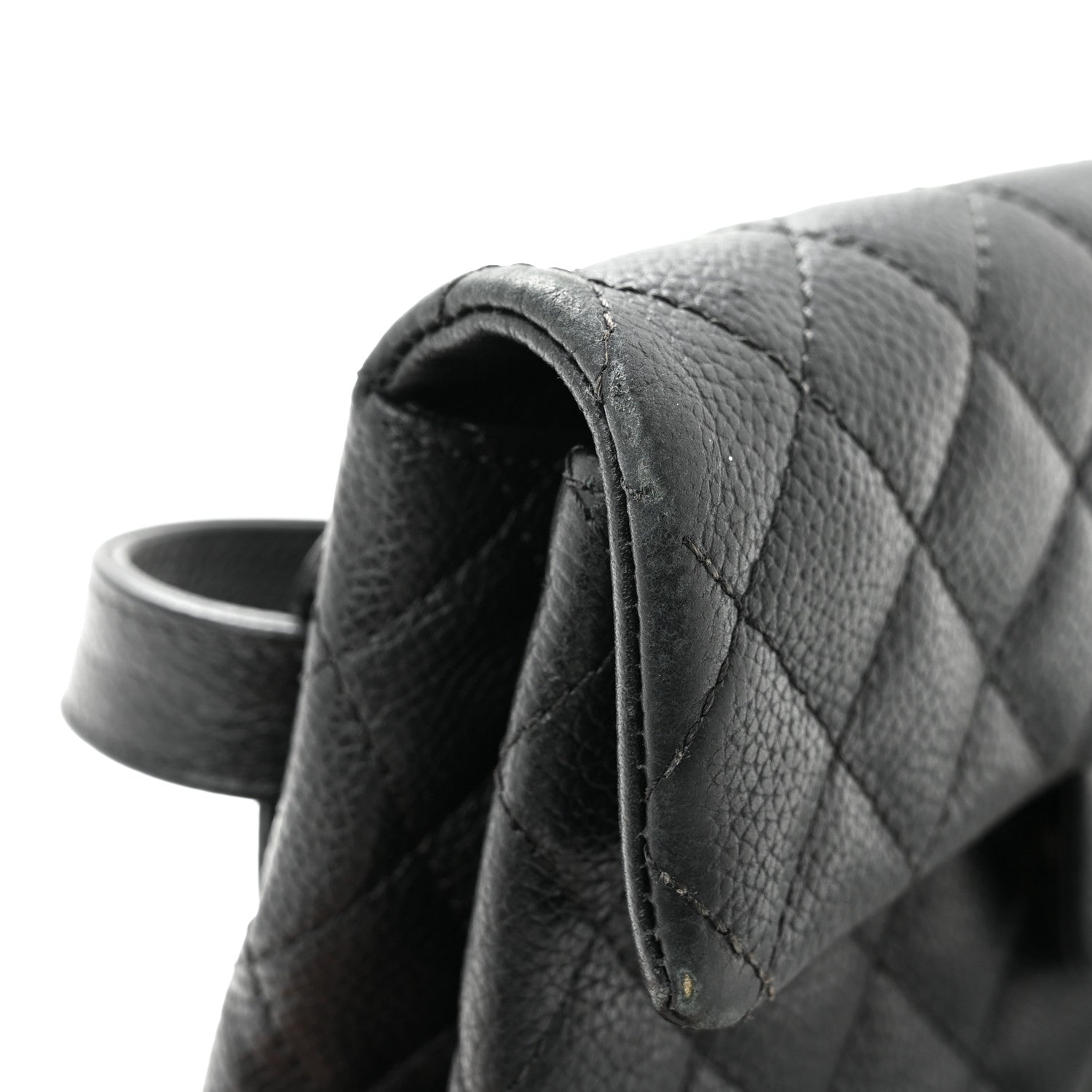 Grained Calfskin Quilted 2.55 Reissue Flap Belt Bag Clutch Black