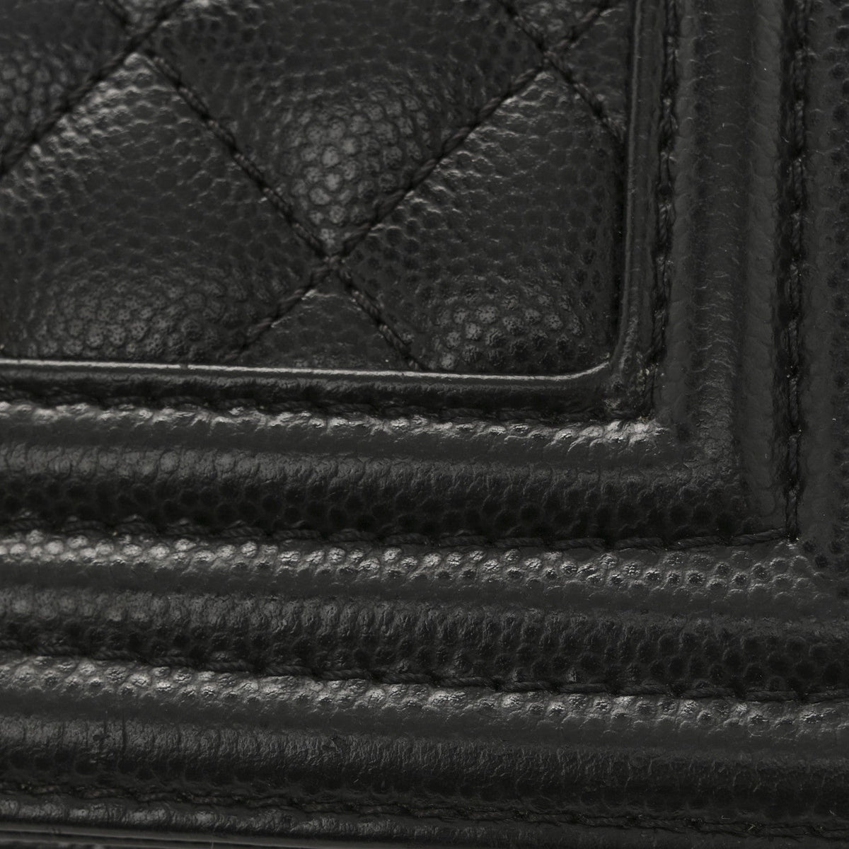 Caviar Quilted Small Boy Flap Black