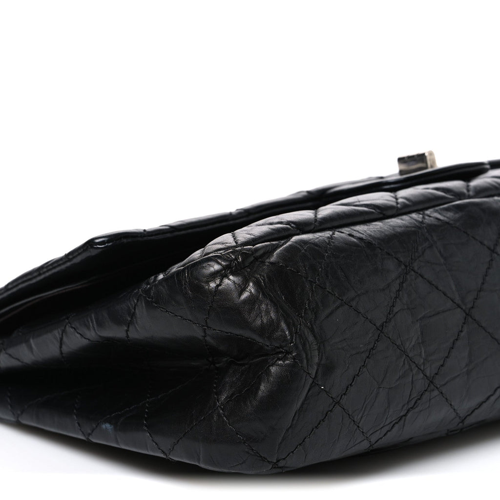Aged Calfskin Quilted 2.55 Reissue 226 Flap Black