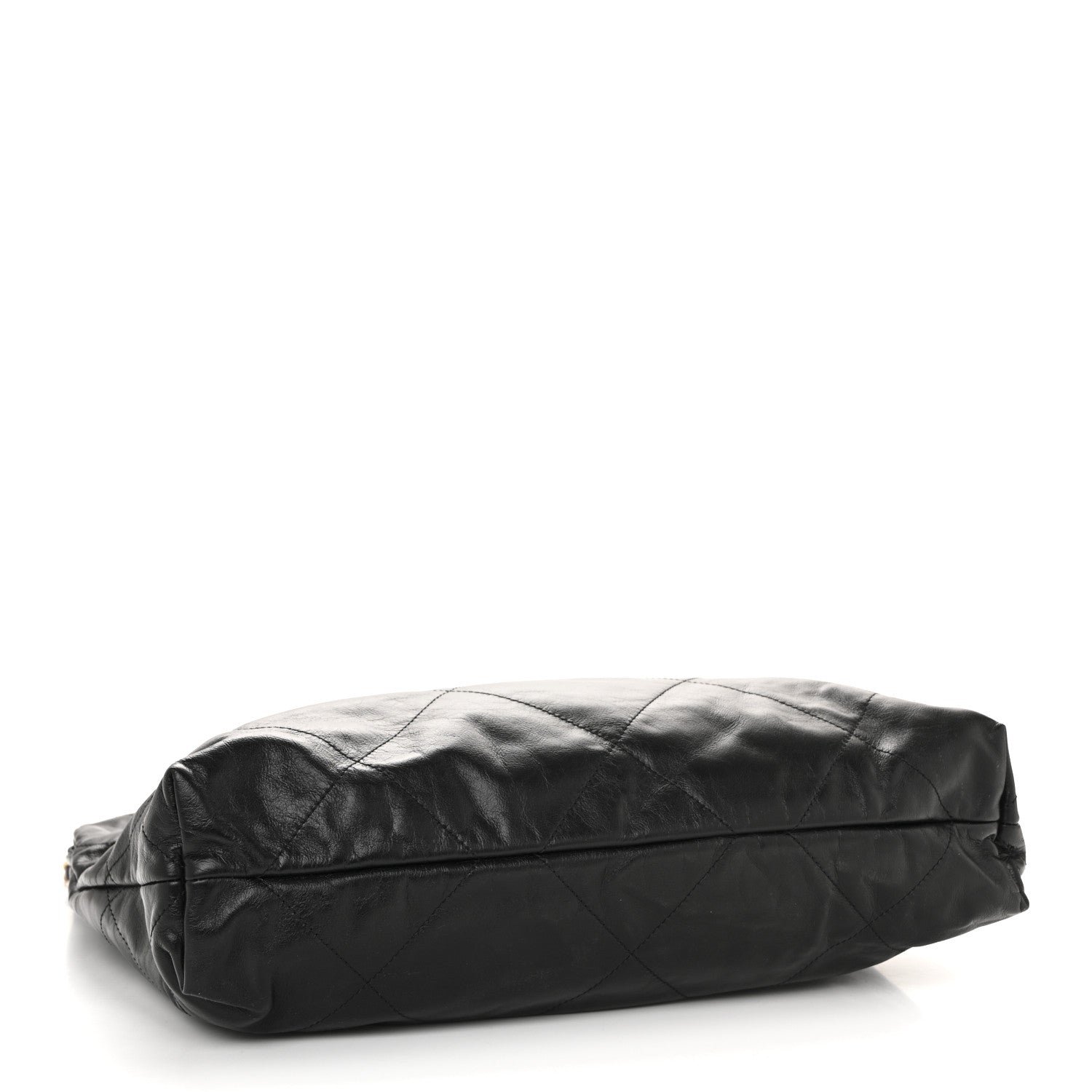 Shiny Calfskin Quilted Chanel 22 Black
