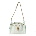 Caviar Quilted Mini Chanel 25 Handbag Light Green