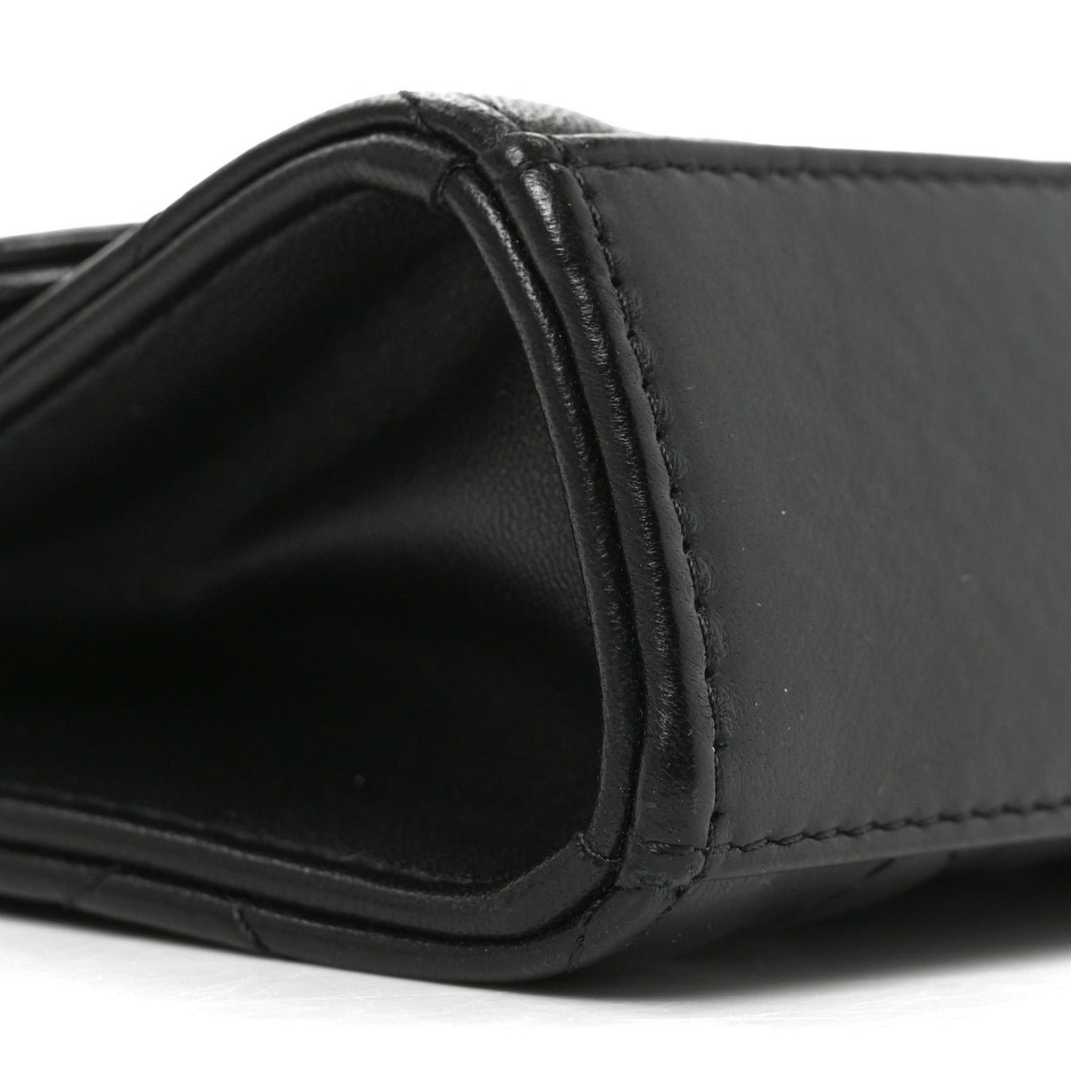 Lambskin Quilted Mini Trendy CC Chain Wallet Black