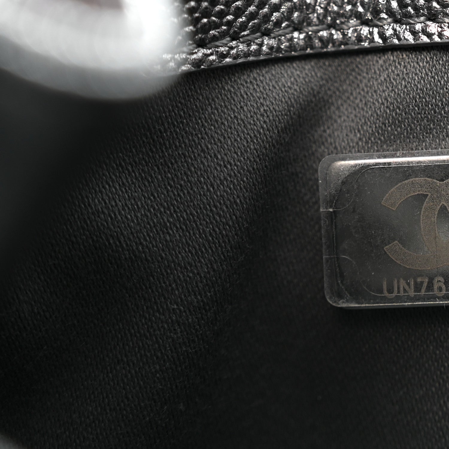 Metallic Caviar Quilted Mini Chanel 25 Handbag Anthracite
