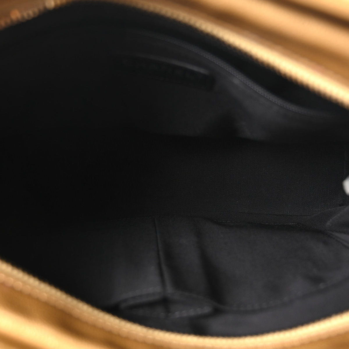 Metallic Goatskin Quilted Medium Gabrielle Hobo Dark Gold Bronze