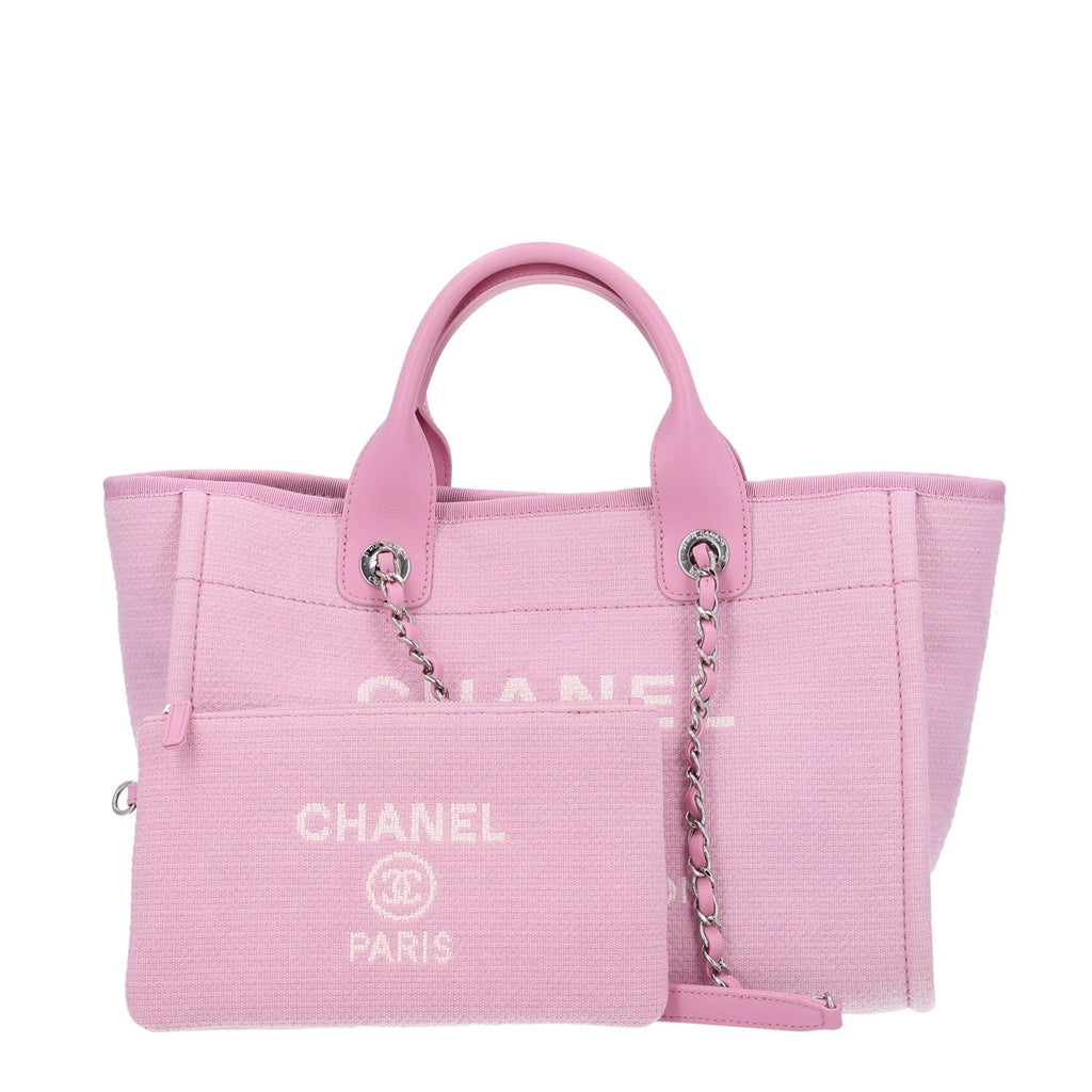 Mixed Fibers Small Deauville Tote Dark Pink