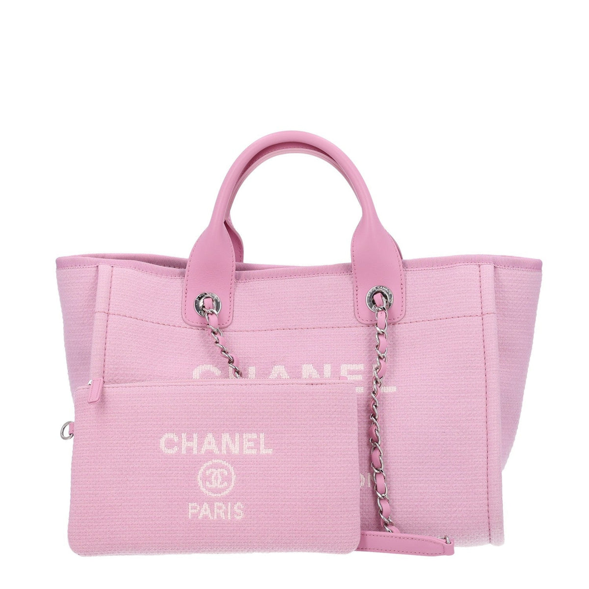 Mixed Fibers Small Deauville Tote Dark Pink