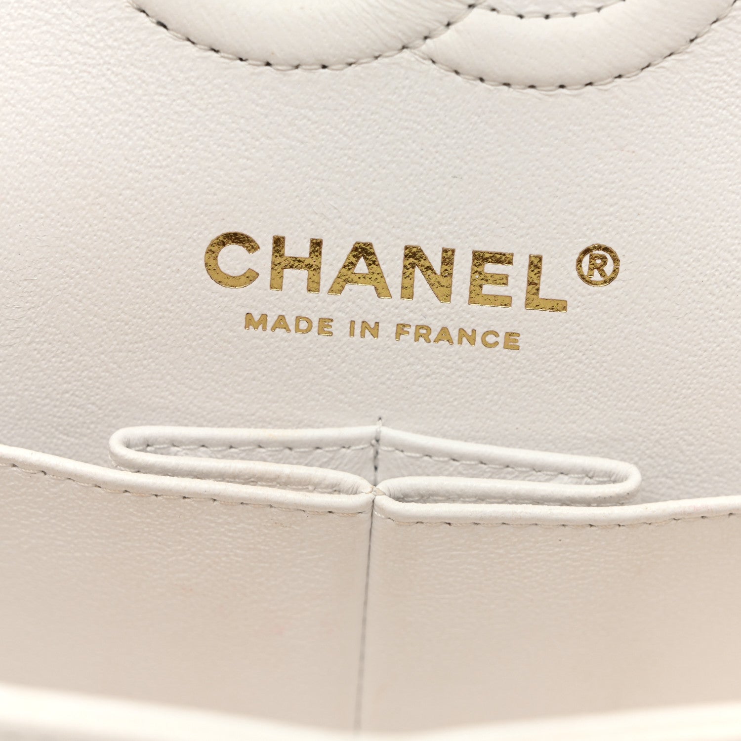 Caviar Quilted Small Double Flap White