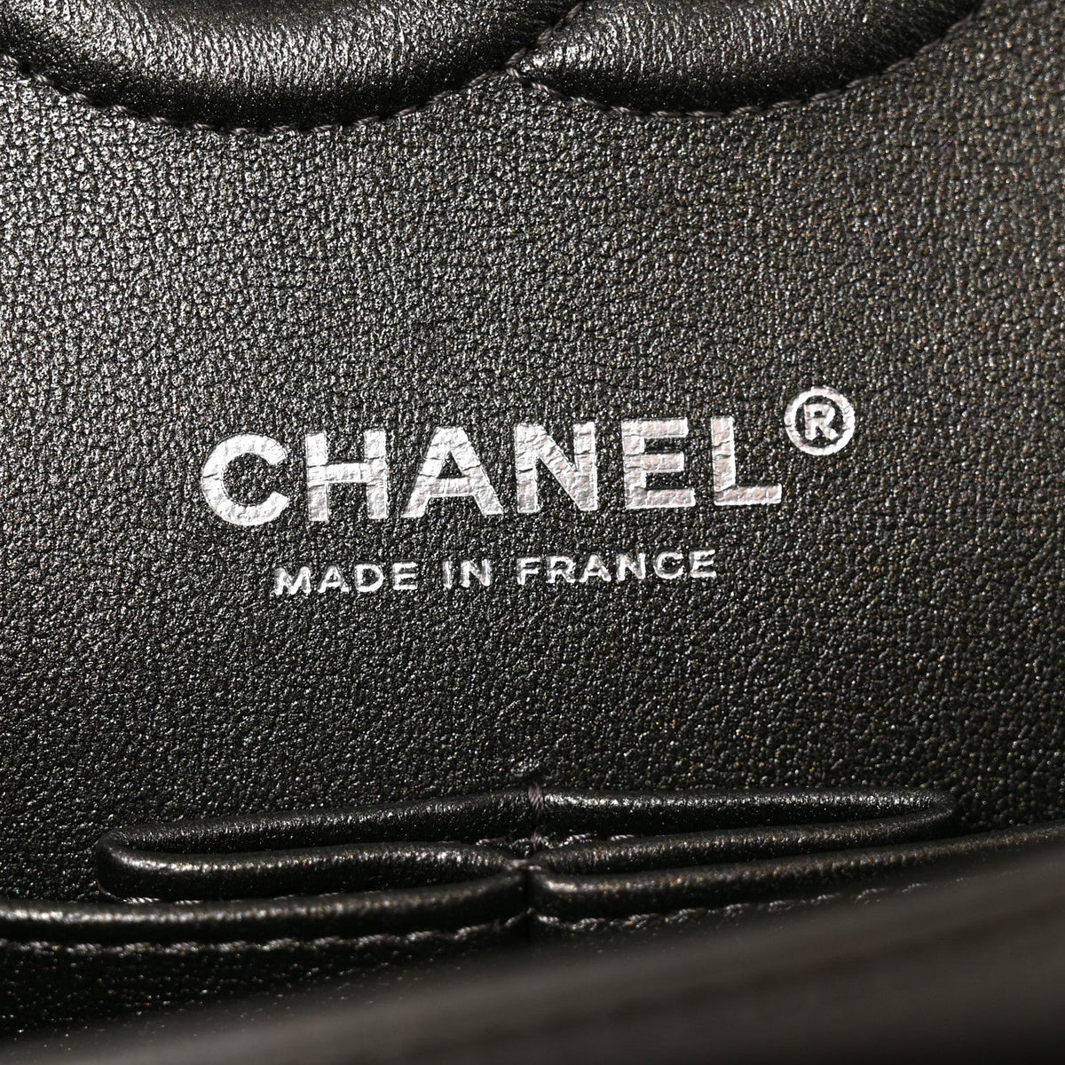 Metallic Lambskin Quilted Medium Double Flap Anthracite