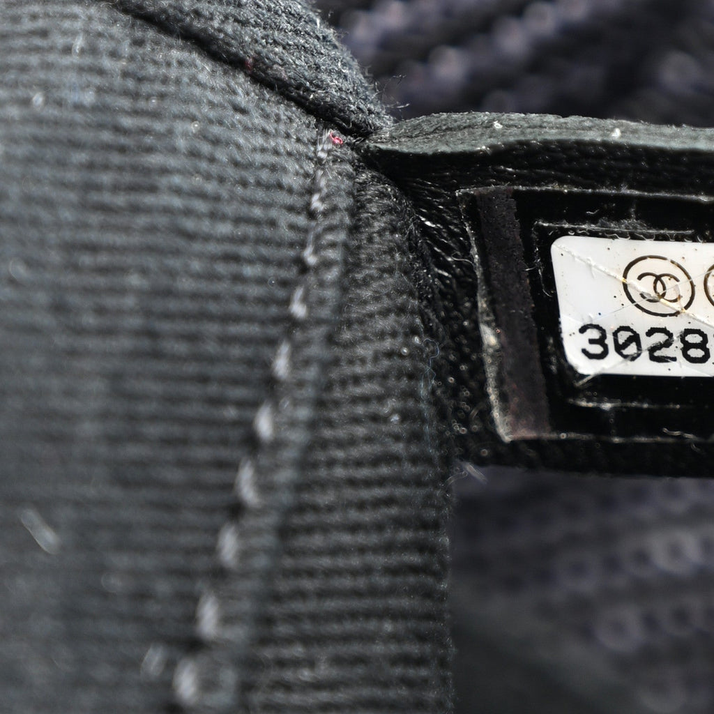 Mixed Fibers Calfskin Small Deauville Tote Black