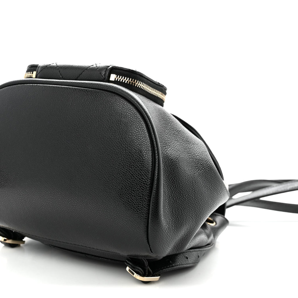 Caviar Quilted Mini Business Affinity Backpack Black