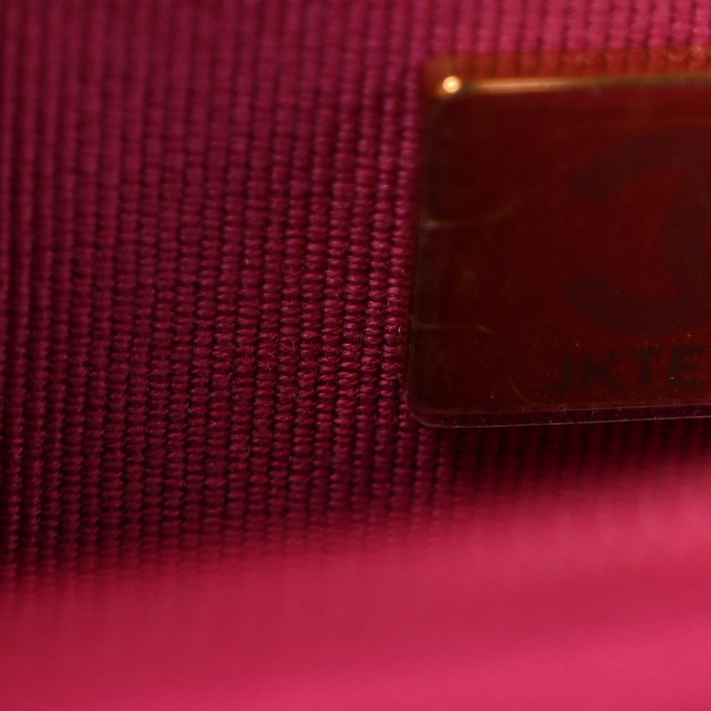 Lambskin Quilted Top Handle Wallet On Chain WOC Pink