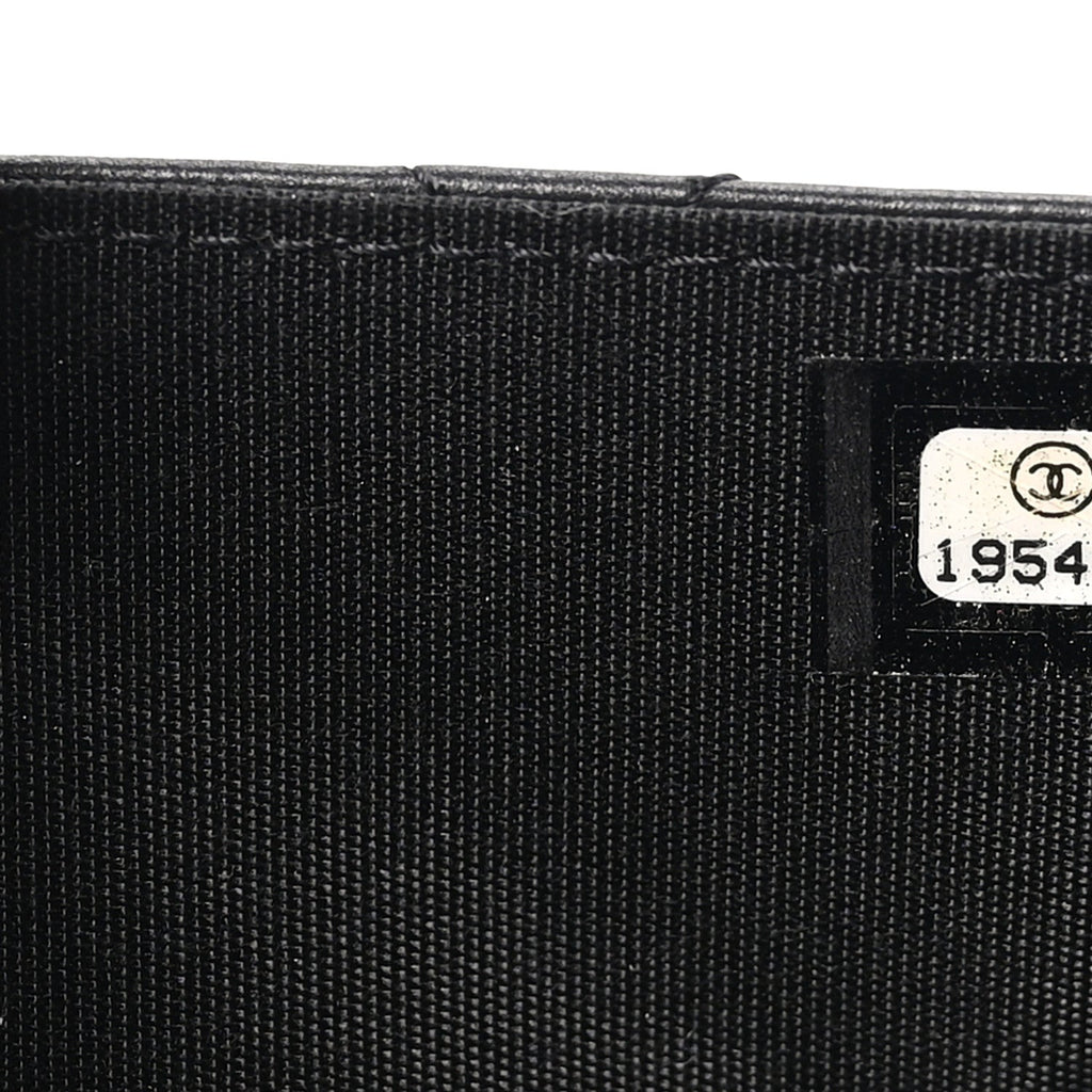 Lambskin Quilted Boy Wallet On Chain WOC So Black