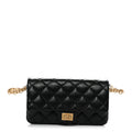Aged Calfskin Quilted 2.55 Reissue Chain Waist Bag Black